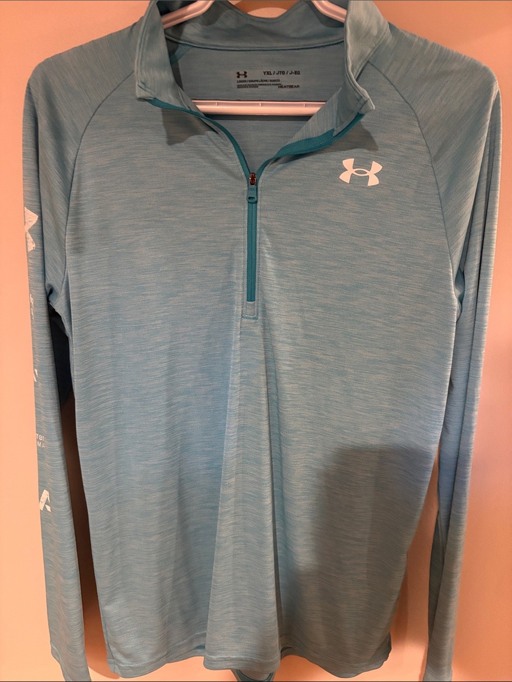 Under Armour Aqua Blue 1/4 Zip Performance Top